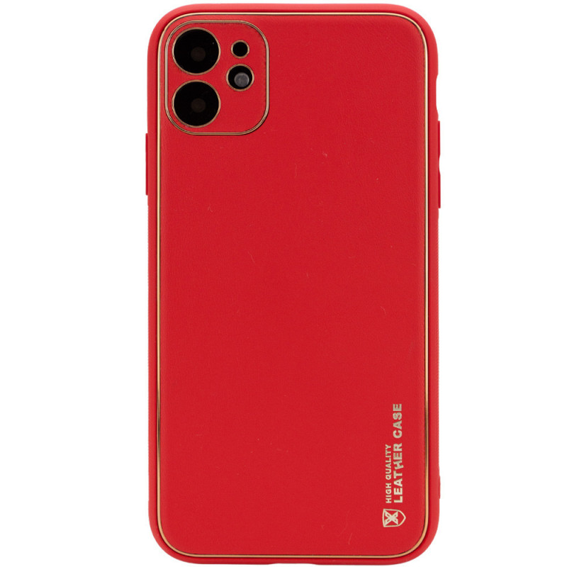Кожаный Чехол Xshield для Apple iPhone 12 (6.1) (Красный / Red) 1068001