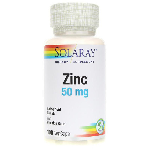 Микроэлемент Цинк Solaray Zinc 50 mg 100 Veg Caps