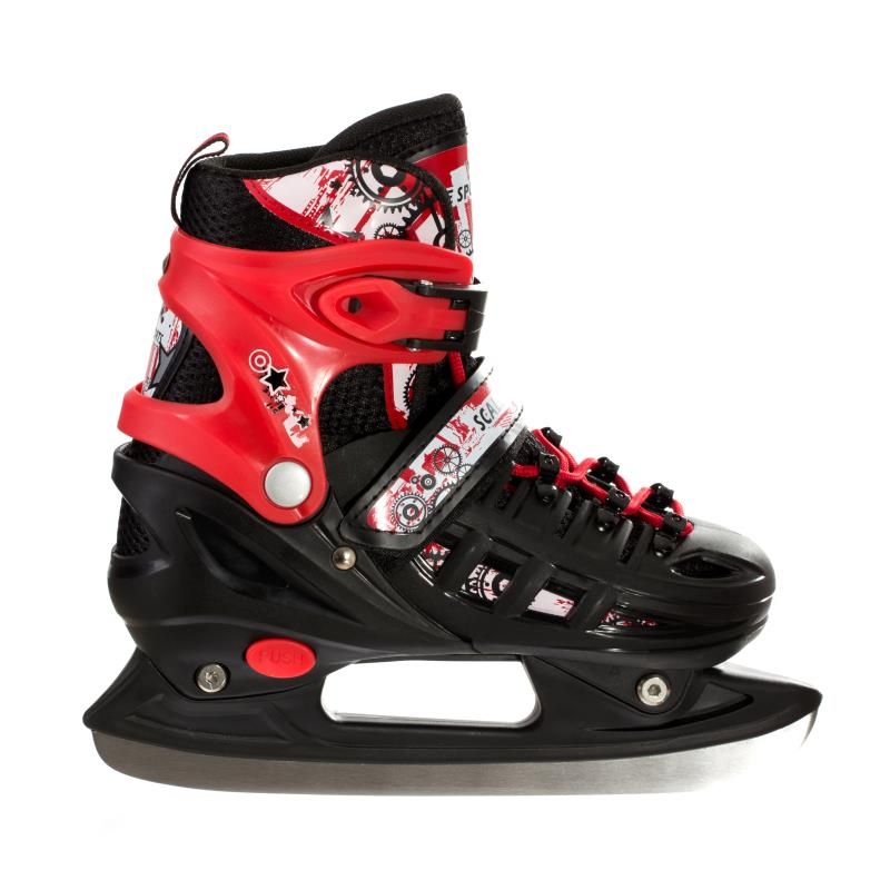 Ковзани розсувні Scale Sports 29-33 Чорний з червоним (797917286-S)