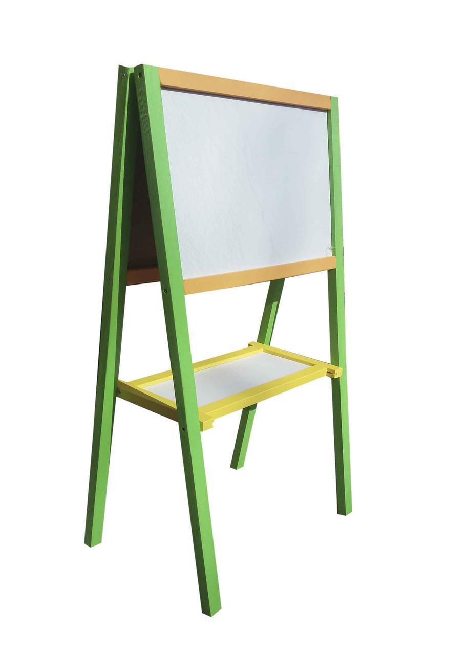 Мольберт магнітний фарбований Бамсік 90 х 44 х 105 см Green (5pv_М016)