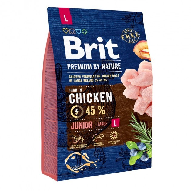 Brit (Чехия) Сухой корм Brit Premium Junior L 3 kg (для щенков и молодых собак крупных пород)