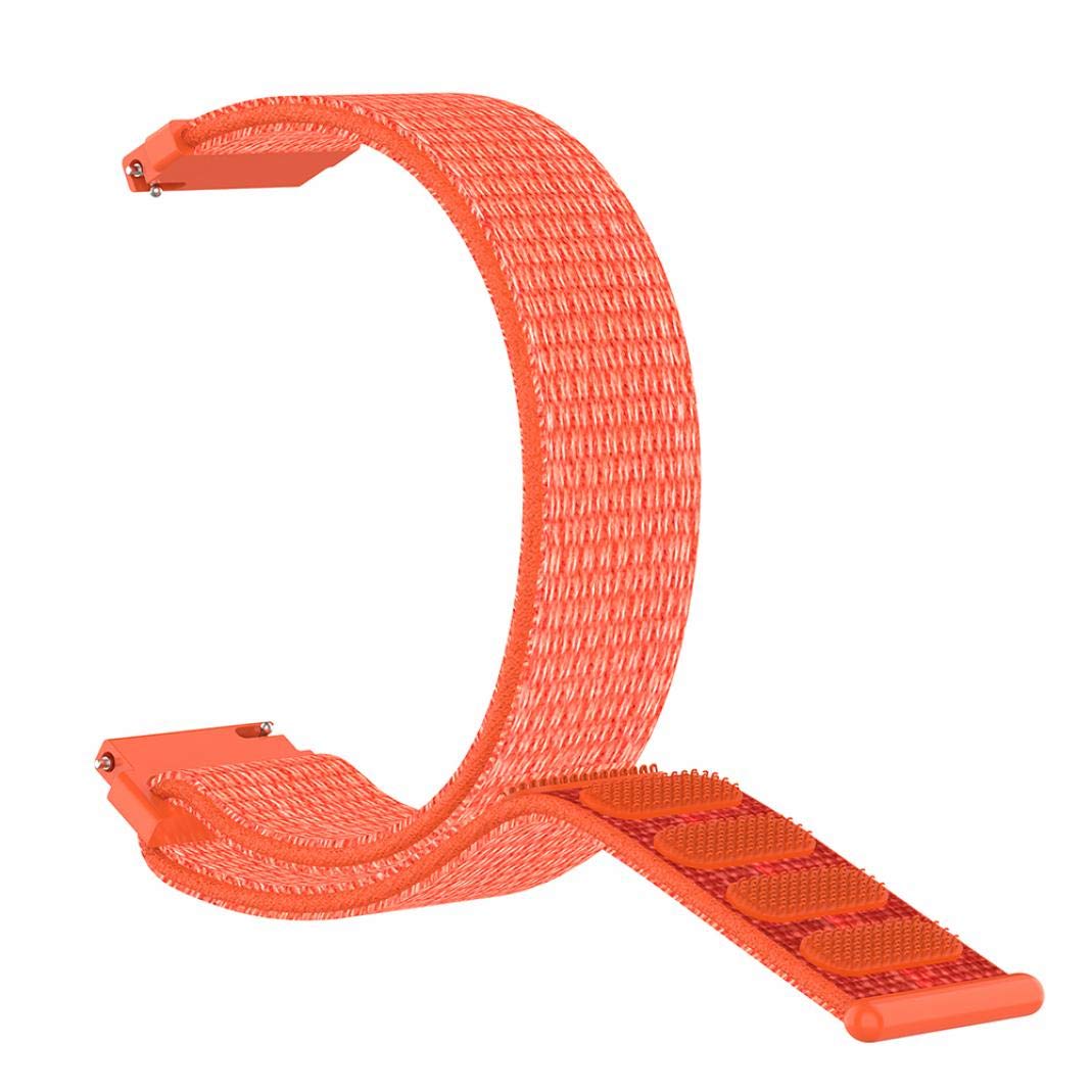 Ремешок BeWatch 22мм нейлоновый липучка для часов универсальный Оранжевый (1021307)