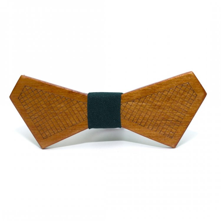 Дерев'яна Краватка-Метелик Gofin wood З Гравіруванням Сітки GBDH-8423