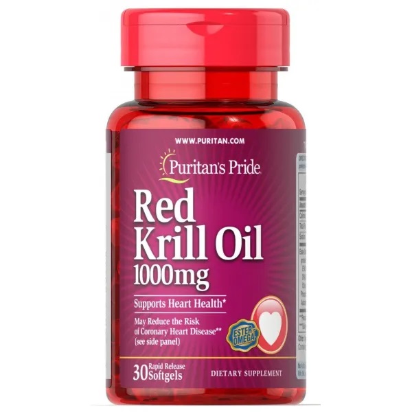 Масло криля Puritan's Pride Red Krill Oil 1000 mg 30 Softgels