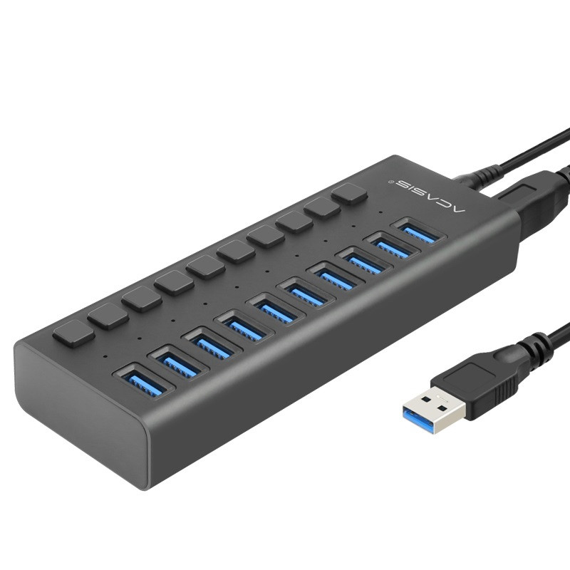 USB hub Acasis P-10 1 м Чорний (hub_HnWZ38670)