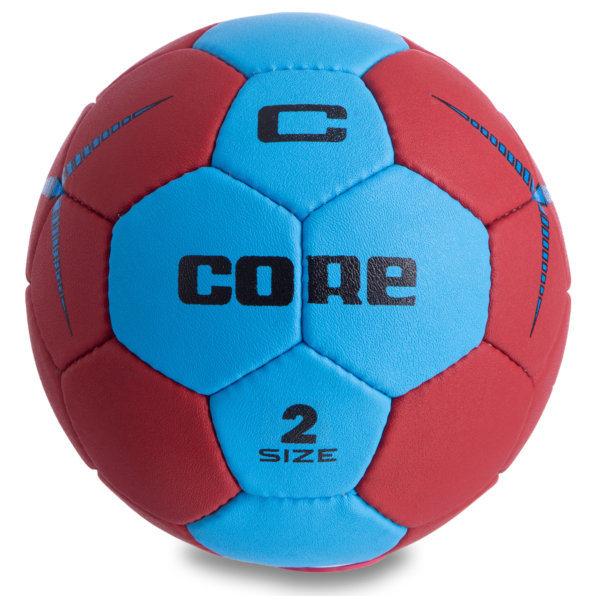 М'яч для гандболу planeta-sport №2 CORE PLAY STREAM CRH-050-2 Синій червоний