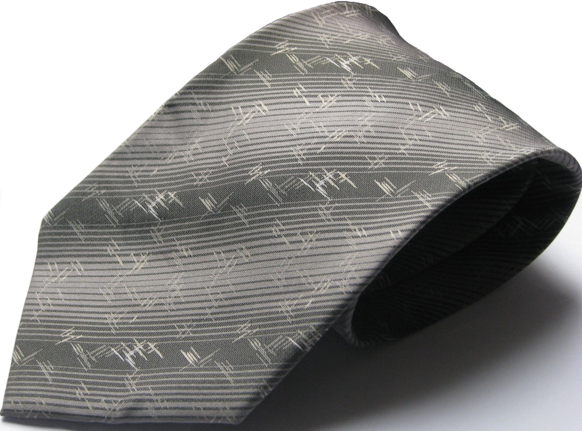 Шовкова краватка стандартна Schönau - 142 Сіра