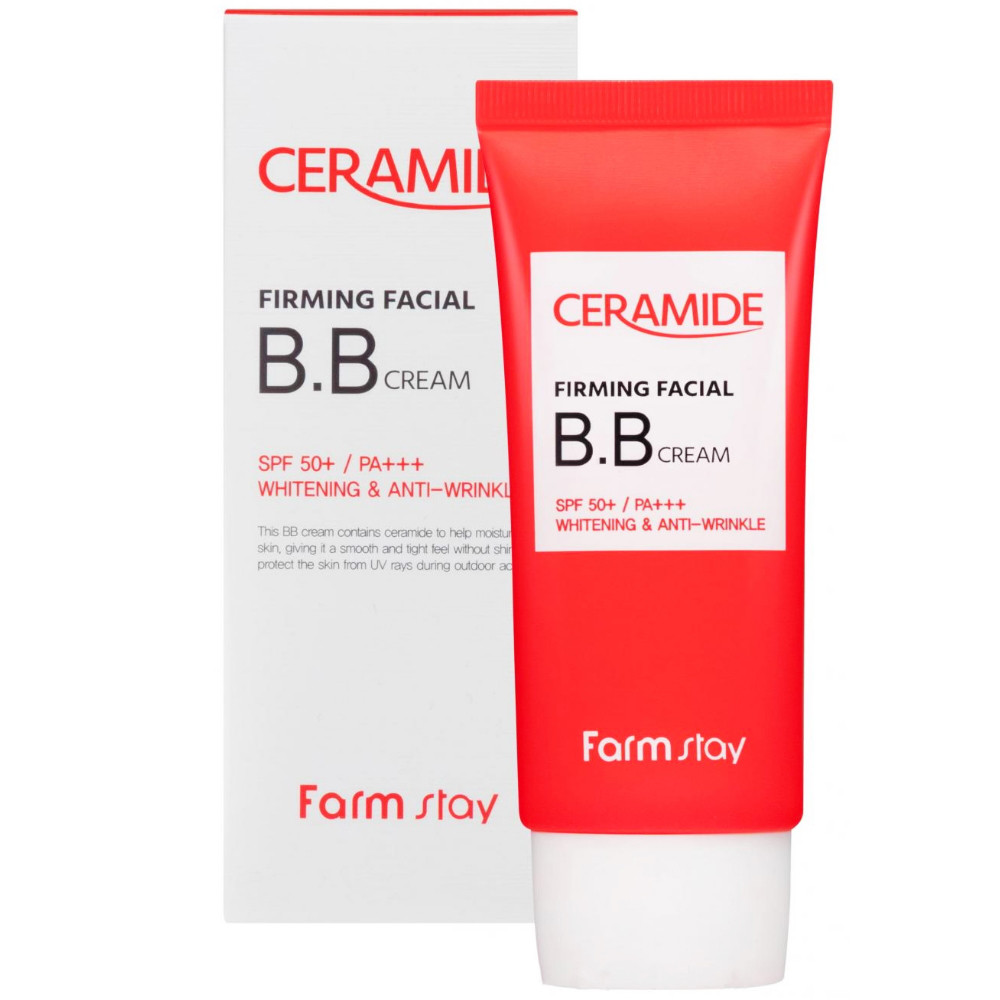 Крем для обличчя з церамідами що зміцнює BB Farmstay Ceramide Firming Facial BB Cream SPF 50+ PA+++ 50 мл