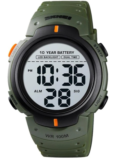 Чоловічий годинник Skmei Neon 10 Bar Зелені