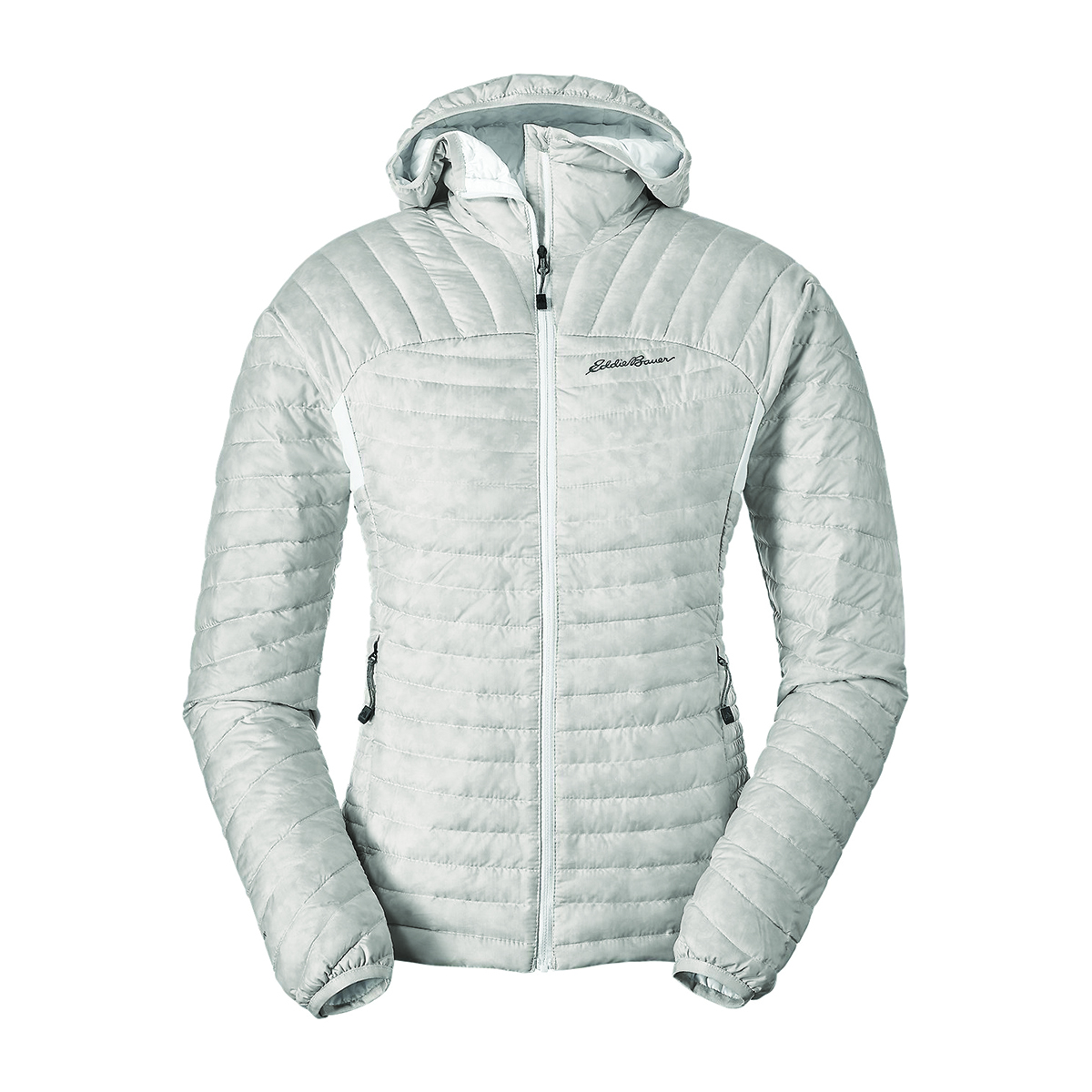 Куртка Eddie Bauer Womens MicroTherm StormDown Hooded Jacket L Серый (0927SV)