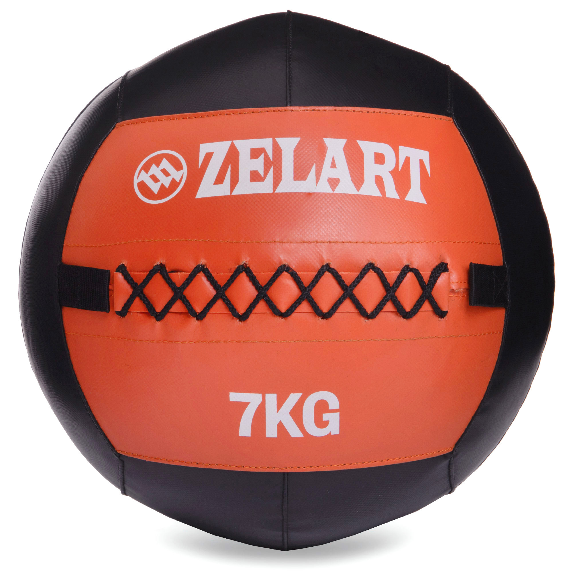 М'яч для кросфіту Zelart FI-5168-7 7кг Чорний-Помаранчевий