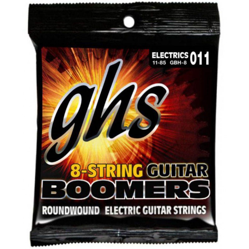 Струны для электрогитары GHS GBH-8 Boomers Heavy Electric Guitar 8-Strings 11/85