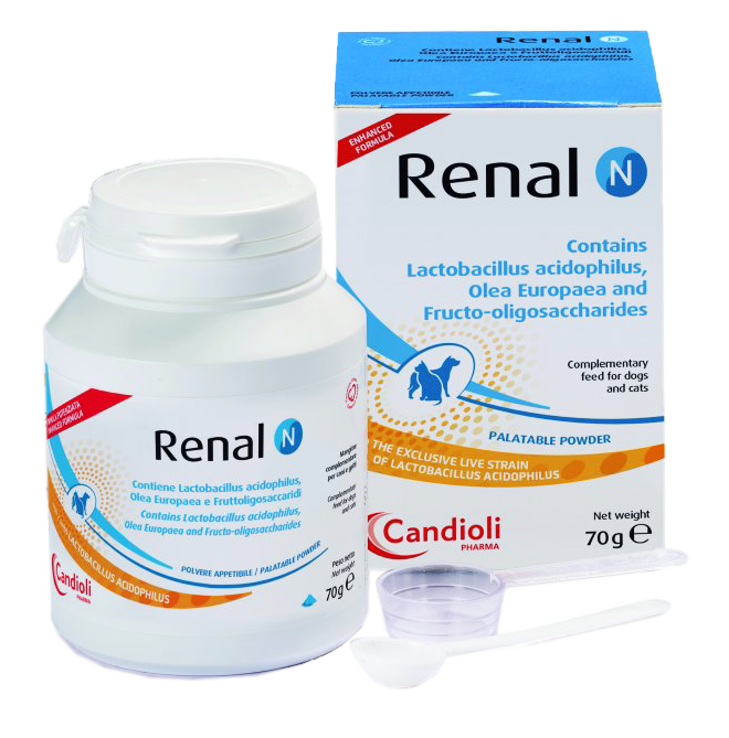 Порошок для котів та собак Candioli Renal N лікування ХНН 70 г