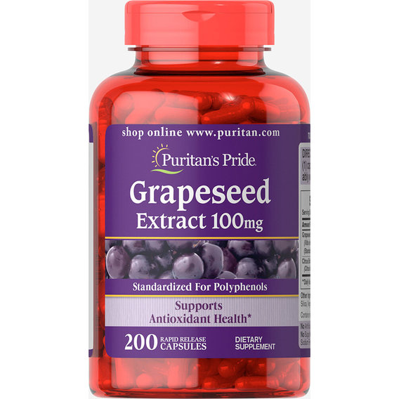 Антиоксидант Puritan's Pride Grapeseed Extract 100 mg 200 Caps