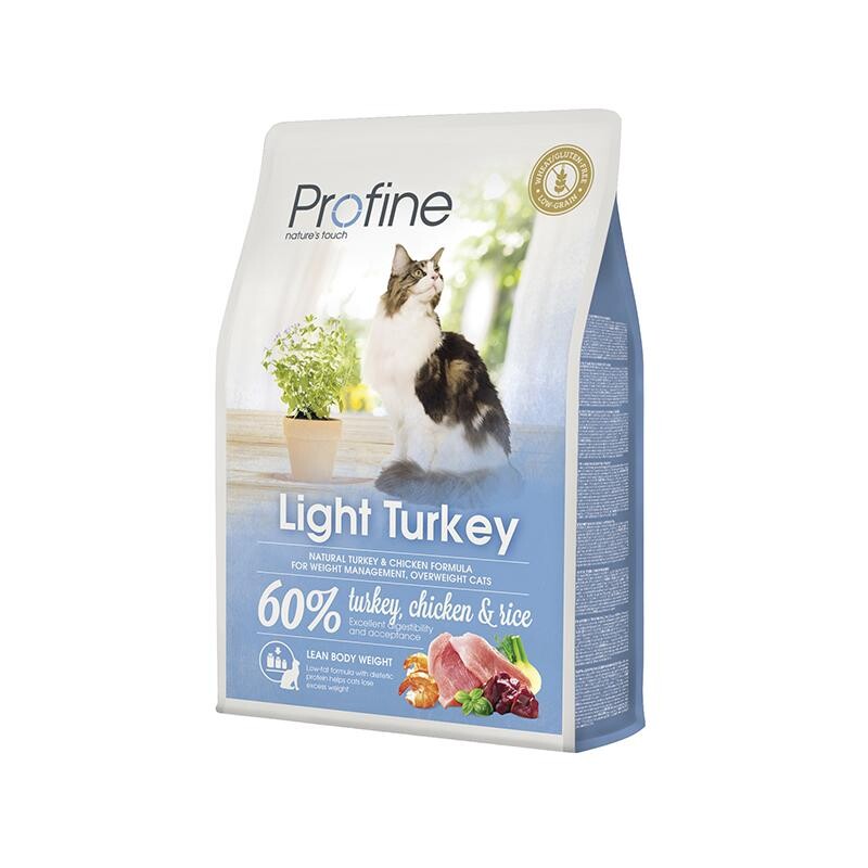 Сухой корм для оптимизации веса (с индейкой, курицей и рисом) Profine Cat Light 2 кг
