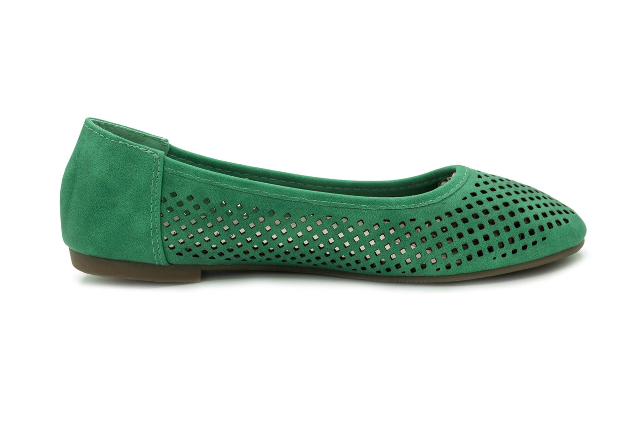 Балетки женские Lucky shoes 41 Зеленые