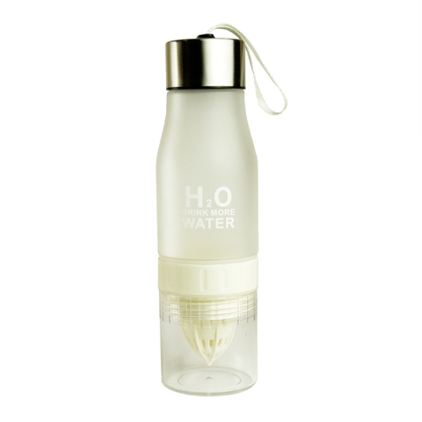 Спортивна пляшка-соковитискач H2O Water bottle White Білий