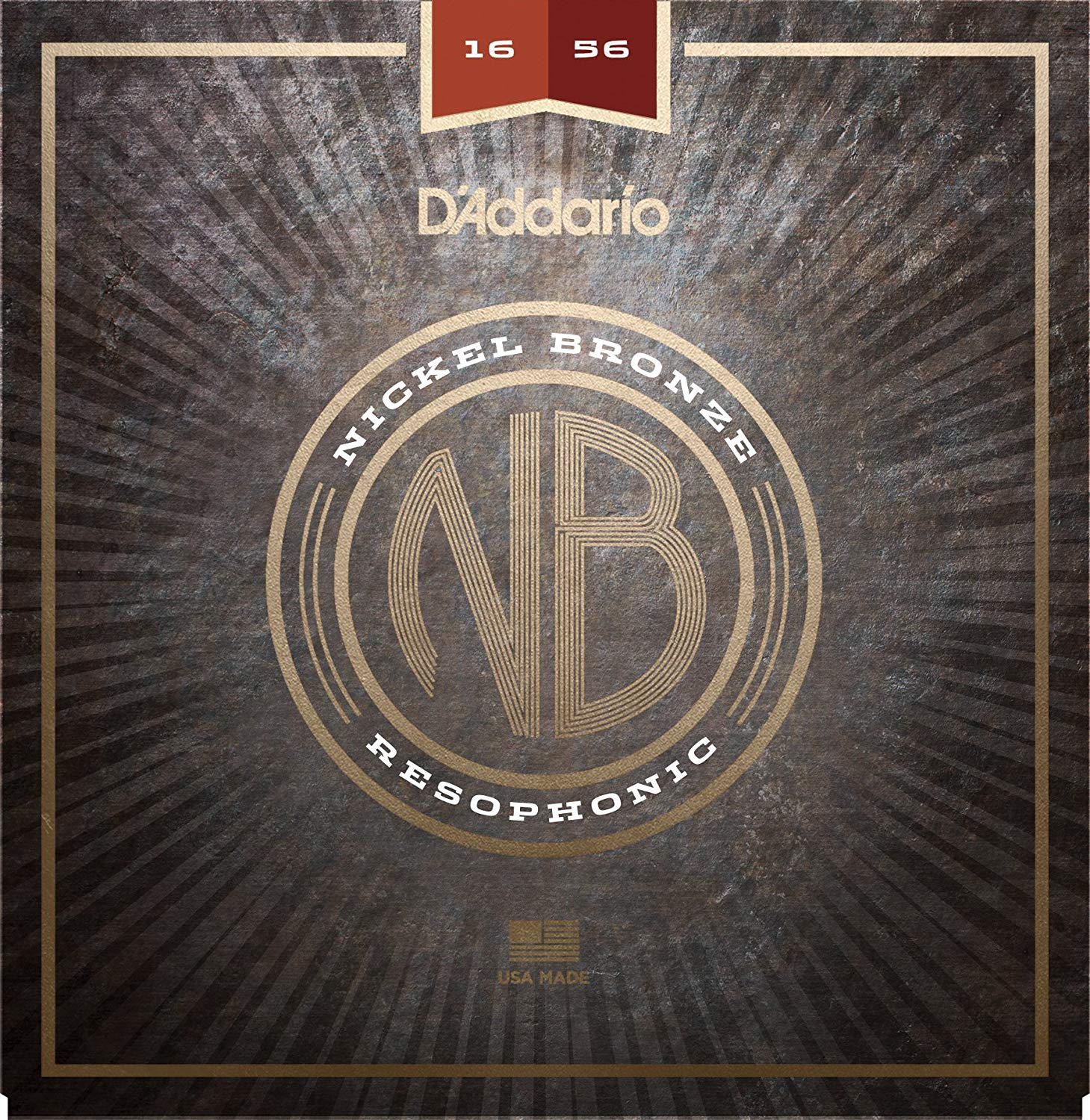 Струни для акустичної гітари D'Addario NB1656 Nickel Bronze Medium Acoustic Resonator 16/56