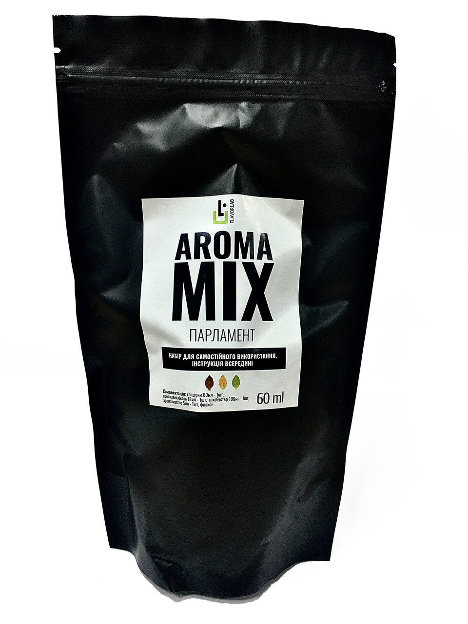 Набір для самозамішування на органічному нікотині Aroma Mix 60 мл Парламент 0-6 мг (zh4525-hbr)