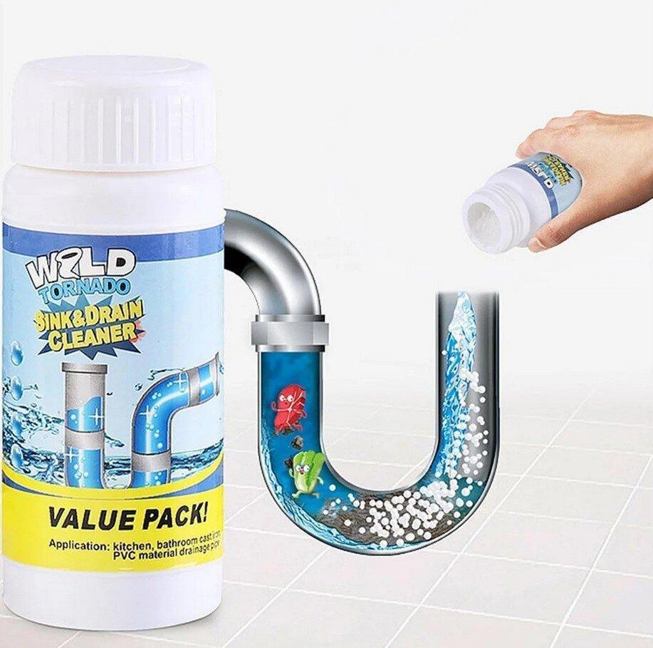 Потужний очисник для миття та зливу WILD Tornado Sink & Drain Cleaner/Чистий засіб для труб та мийок