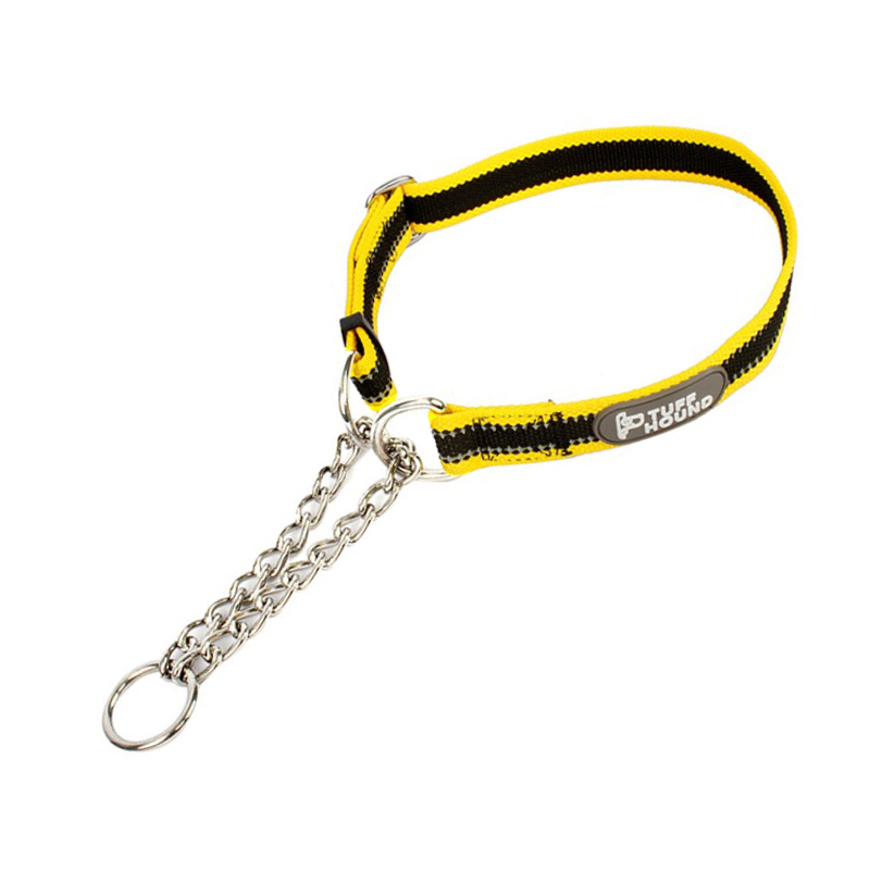 Ошейник удавка для собак TUFF HOUND TC00105 Yellow Black M (40-60 см) с поводком