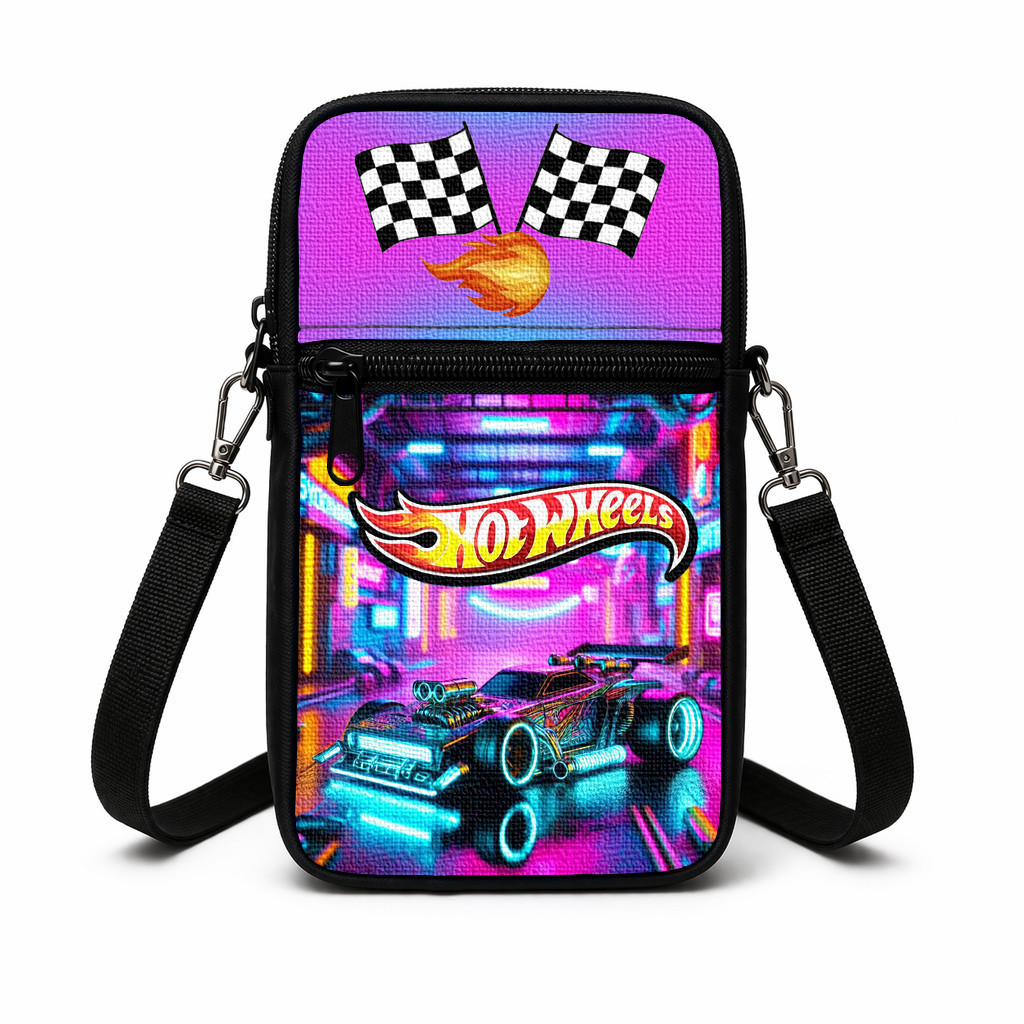 Дитяча сумка через плече з принтом Hot Wheels, 19×10×5 см