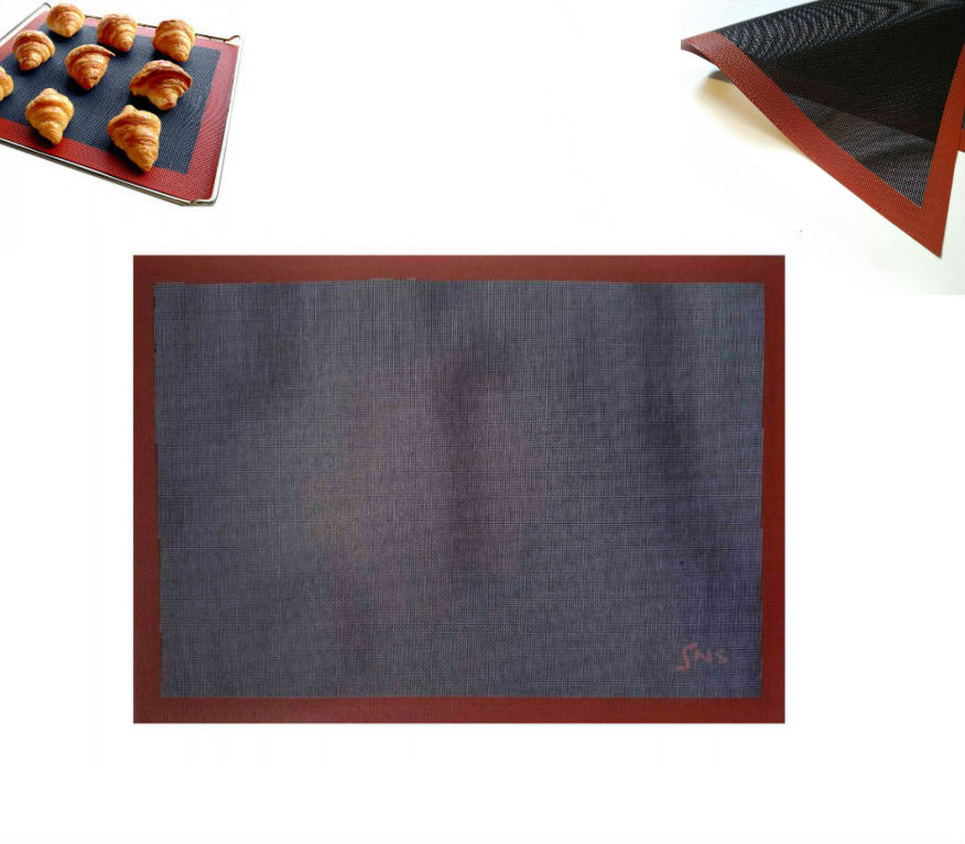 Силиконовый коврик SNS для выпечки запекания коричневый 40 х 30 см