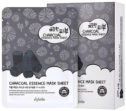 Тканинна маска з вугіллям Esfolio Pure Skin Essence Charcoal Mask Sheet.