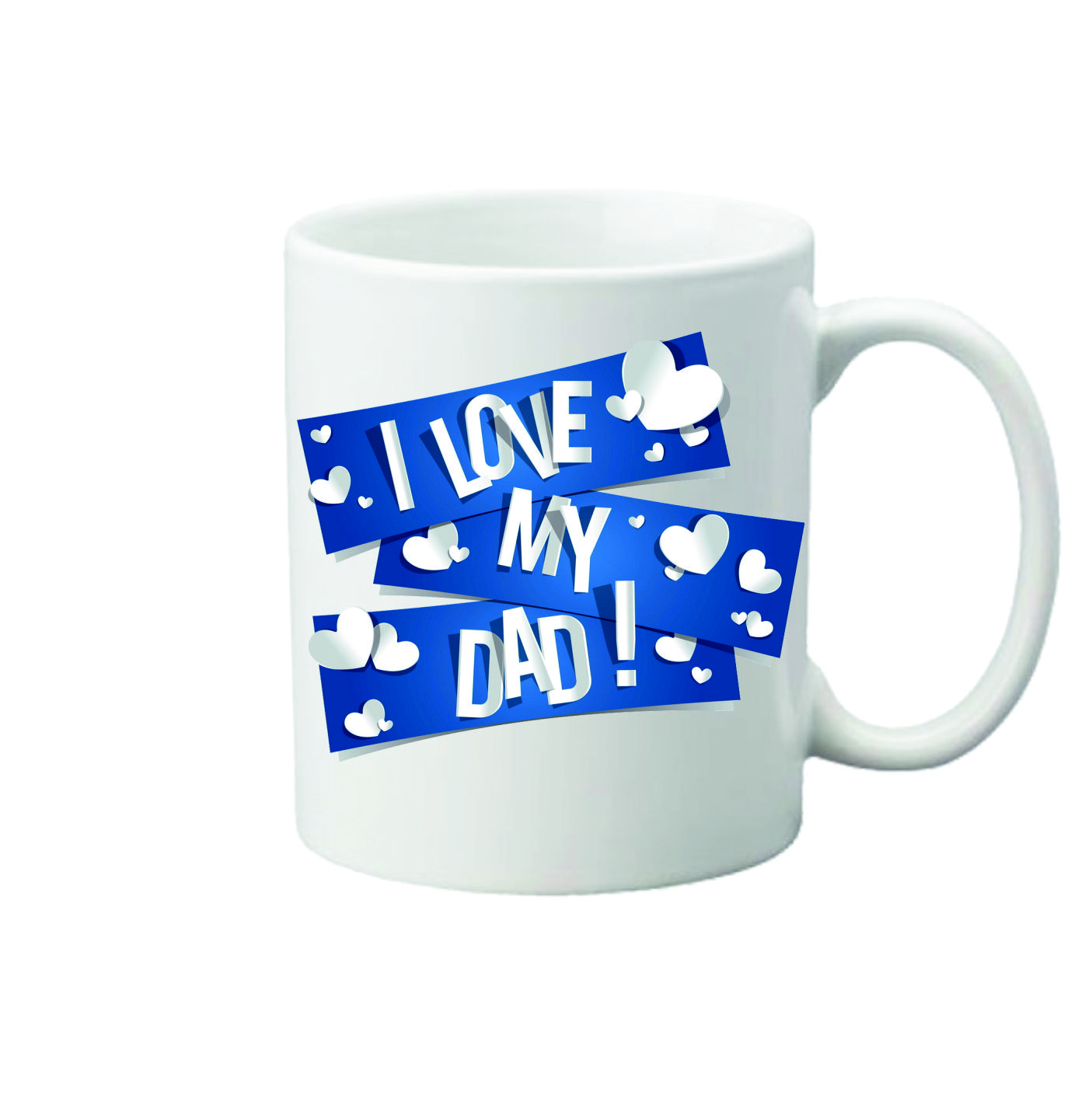 Чашка з принтом Vivay I love my dad 330 мл Білий (hub_pxgqq5)