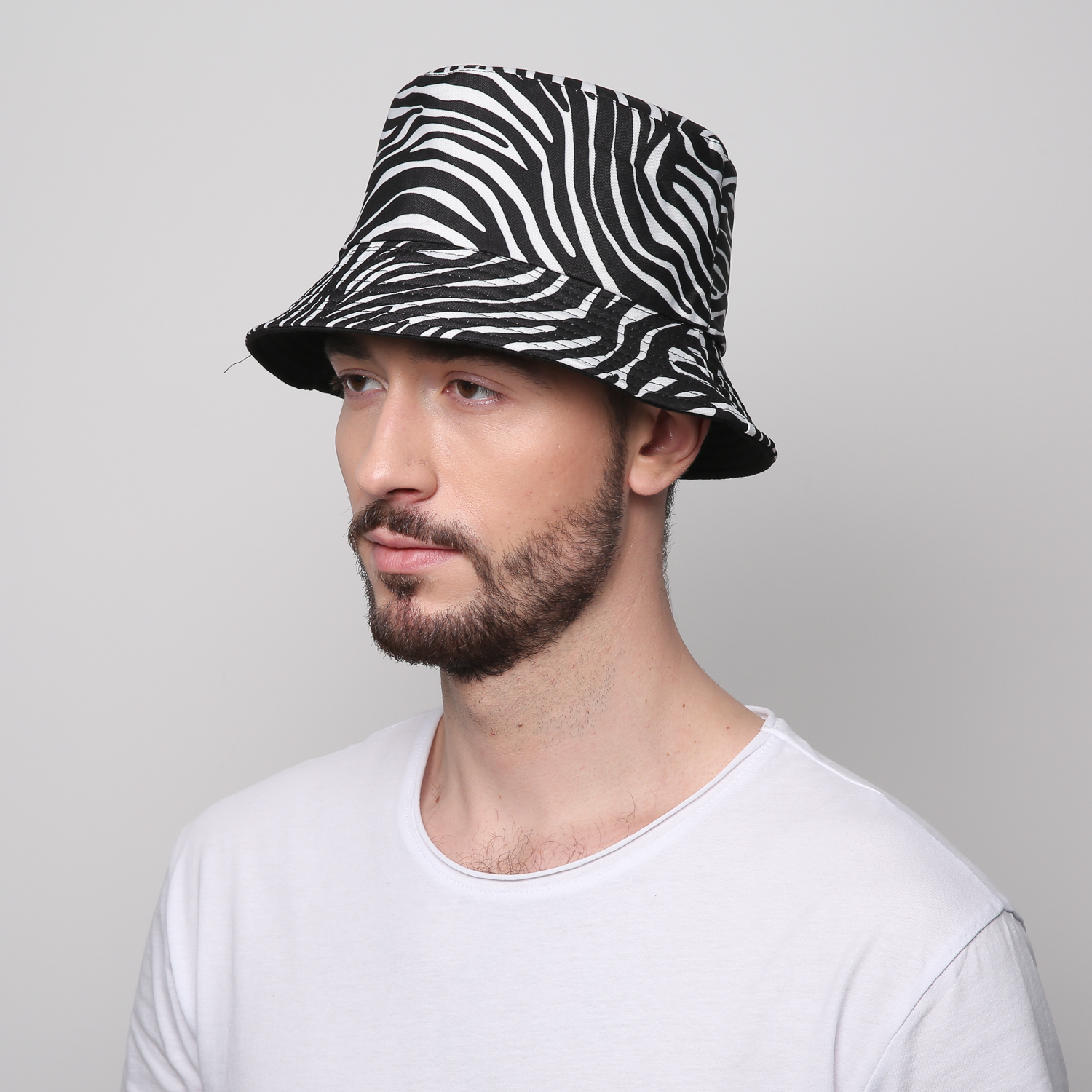 Панама унисекс двусторонняя LuckyLOOK 855-275 One size Черно-белый