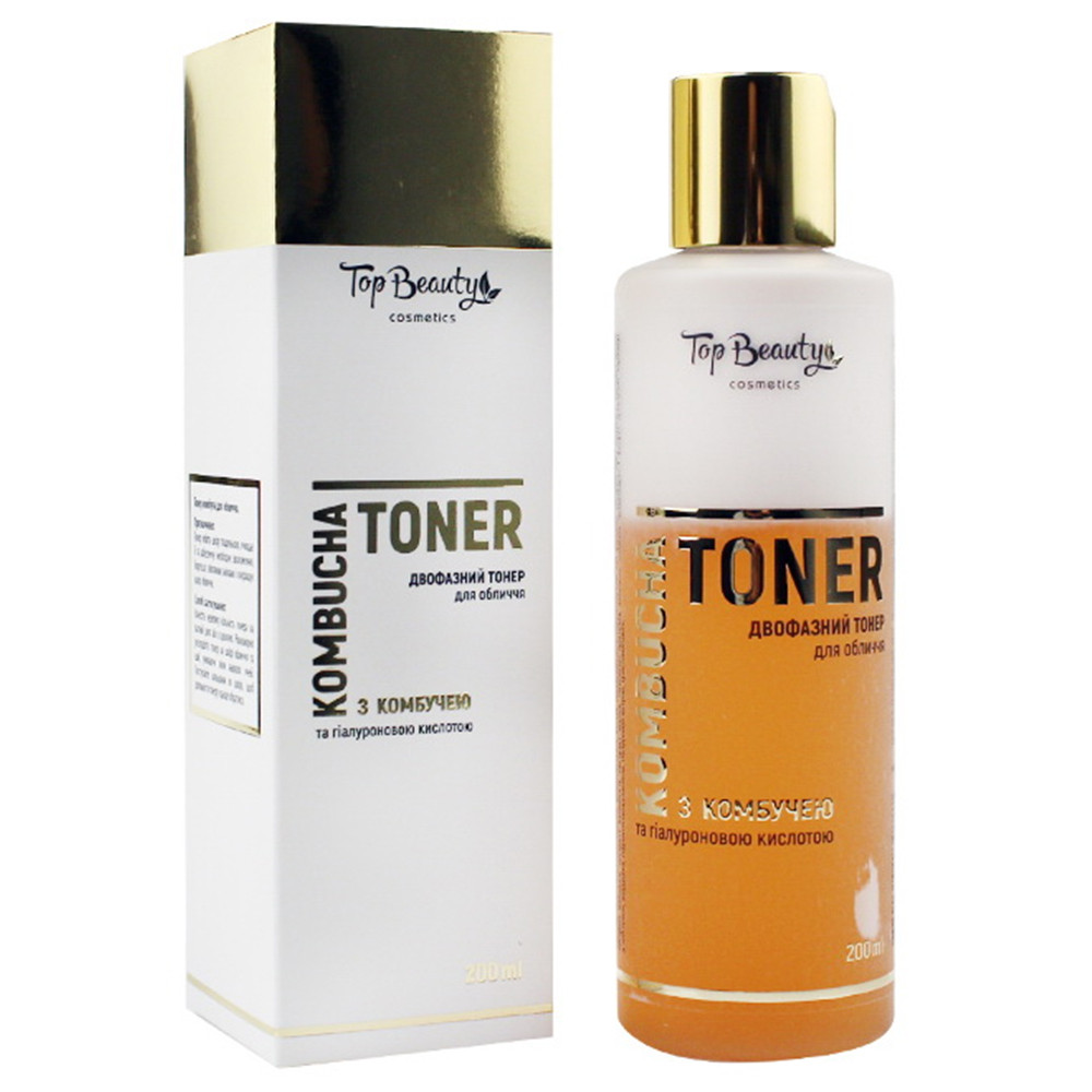 Тонер для обличчя двофазний з комбучею Top Beauty Kombucha Toner 200 мл (4820169184887)