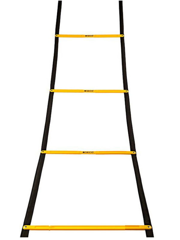 Тренировочная лестница координационная для бега SECO 12 ступеней 5,1 м желтая