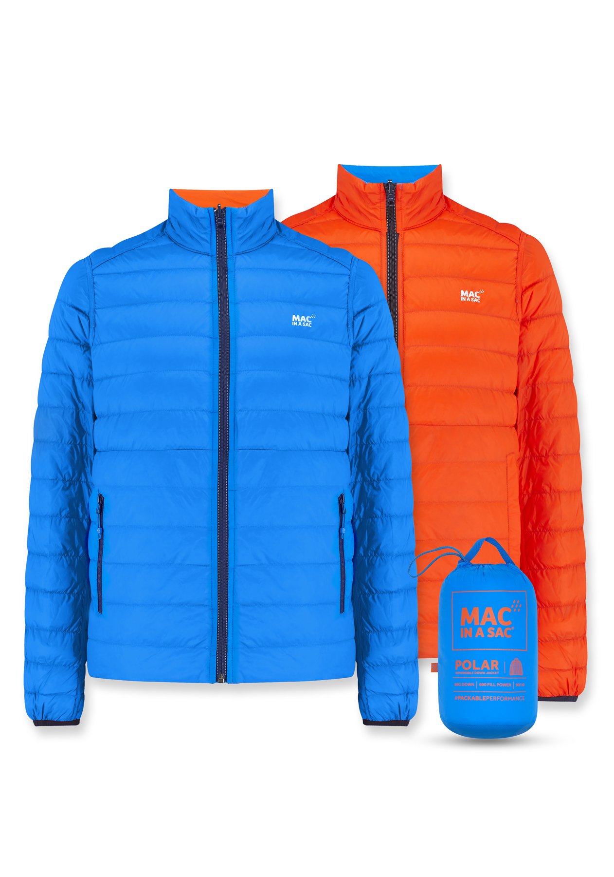 Пуховик Mac in a Sac POLAR REVERSIBLE DOWN JACKET MEN XS Blue/Lime (1189EB/LIM XS)