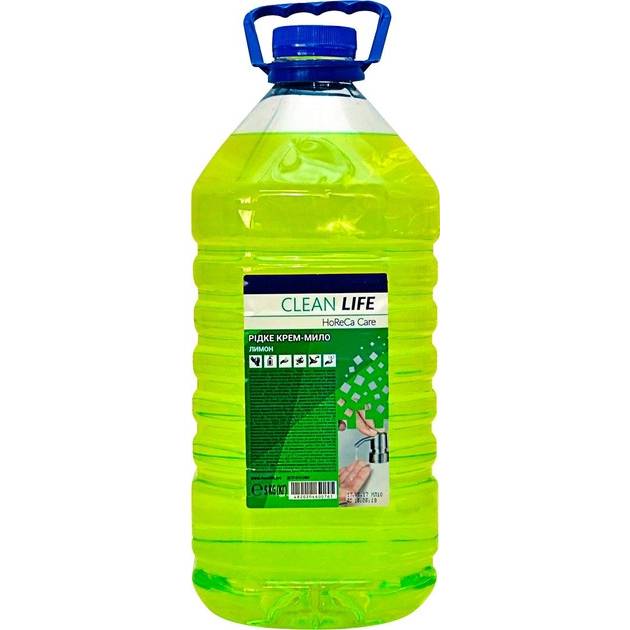 Рідке крем-мило з ароматом лимону Clean Life 5 л