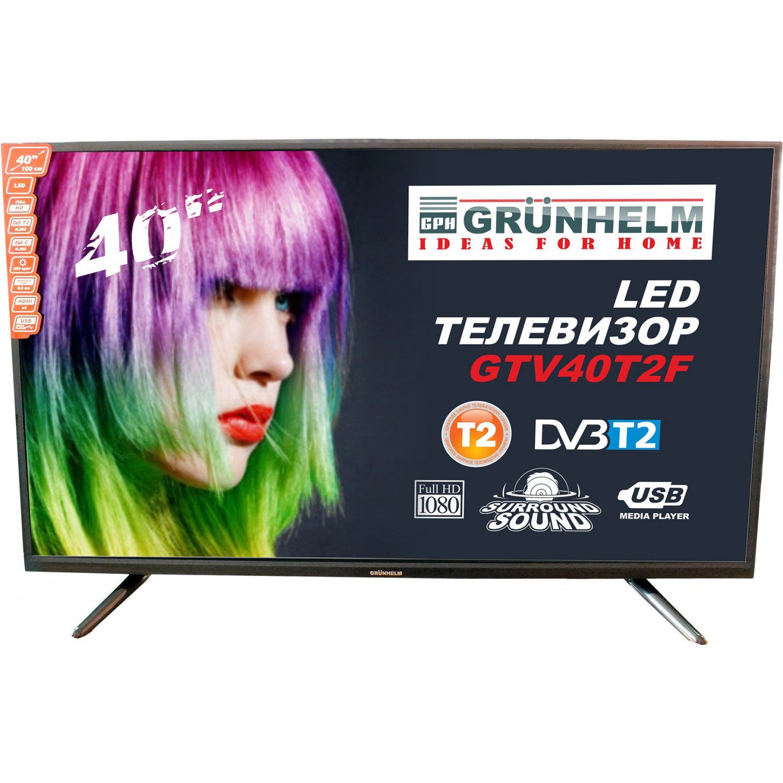 ТБ Grunhelm GTV40T2F Чорний (F00172995)