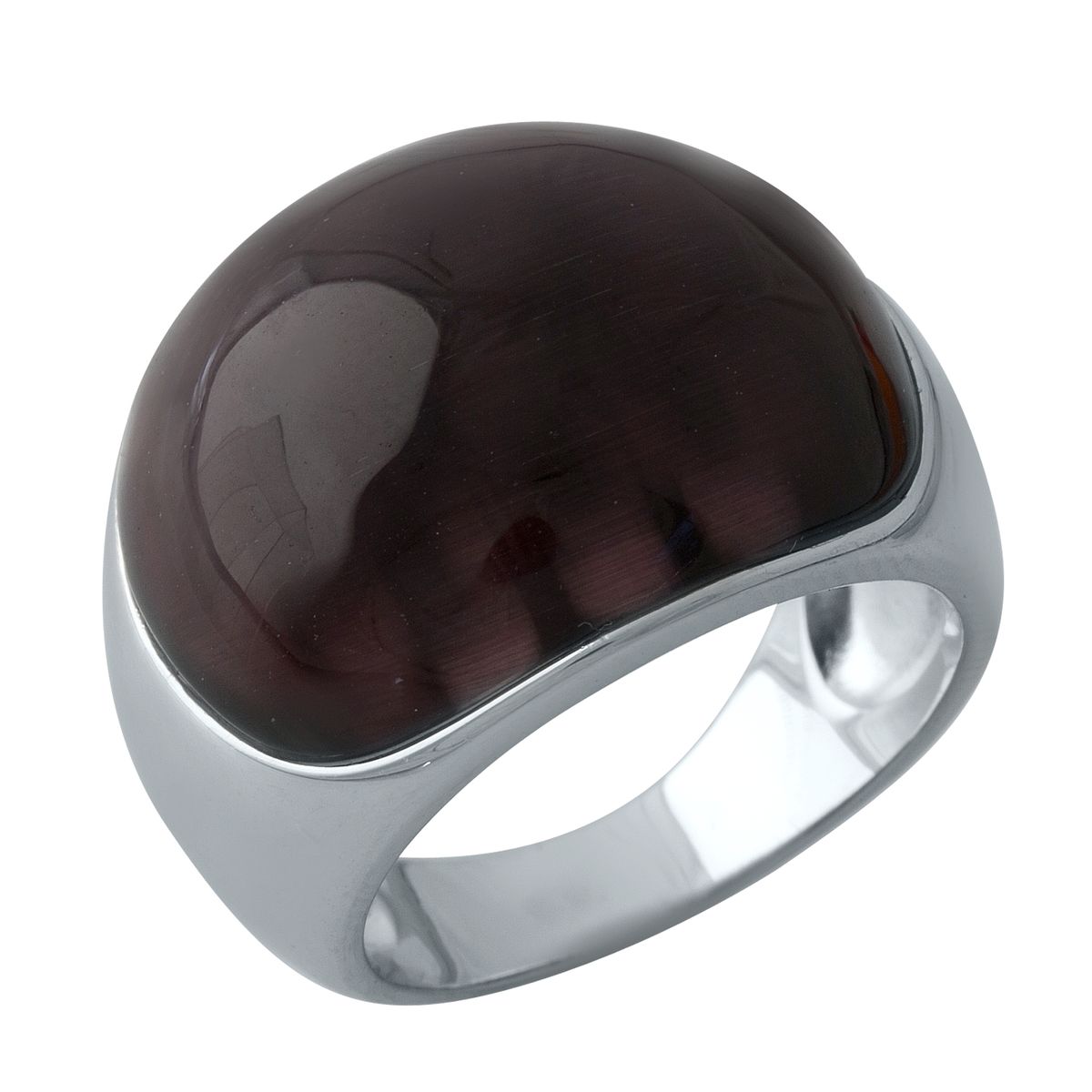 Серебряное кольцо Silver Breeze с кошачьим глазом 17.5 размер (1973738)