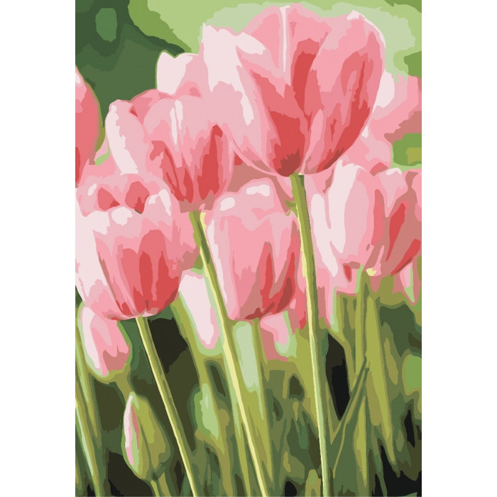 Картина за номерами Ідейка Весняні тюльпани 35х50см