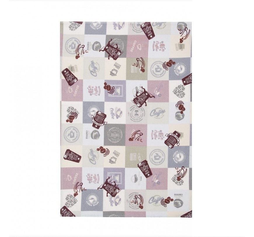 Кухонний рушник льон Luxyart "Кава чашка" 35*70 см (LS-758)