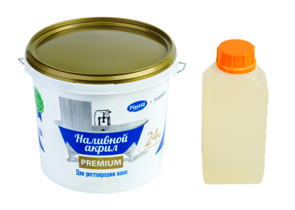 Рідкий наливний акрил Plastall Premium для реставрації ванн 1.5 л (SUN4412)