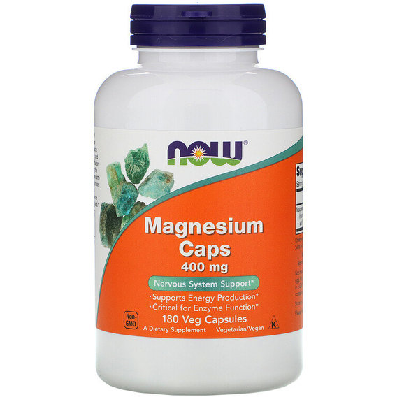 Микроэлемент Магний NOW Foods Magnesium 400 mg 180 Veg Caps NOW-01283