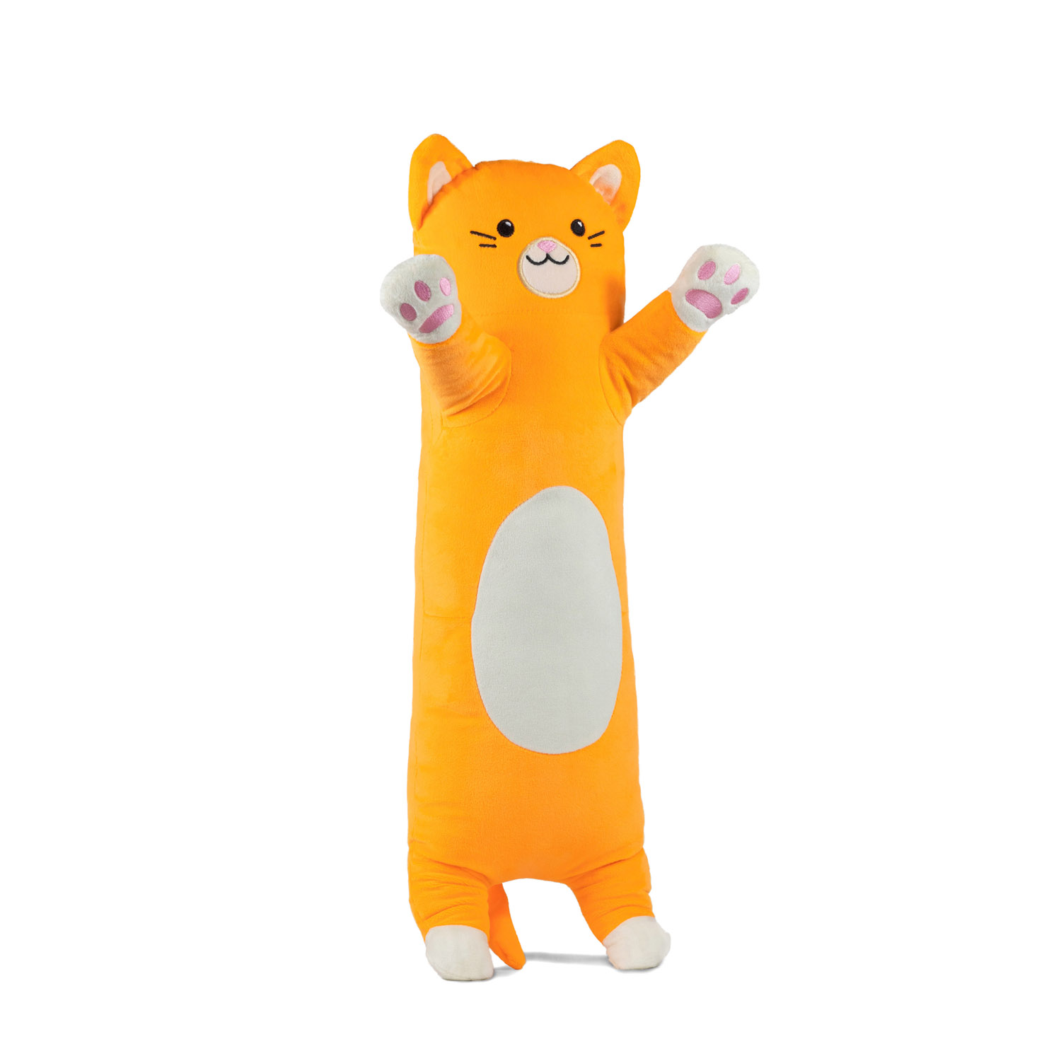 М'яка іграшка KidsQo валик кіт Еклер 60 см Помаранчевий (KD731)