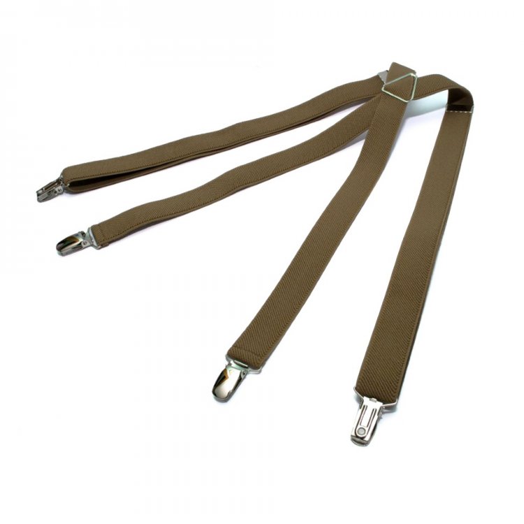 Подтяжки Gofin suspenders Х Образные Светло-коричневые (Pbxx-5919)