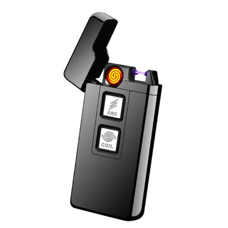Зажигалка электроимпульсная подарочная USB ZU 33172  Черная (200480)