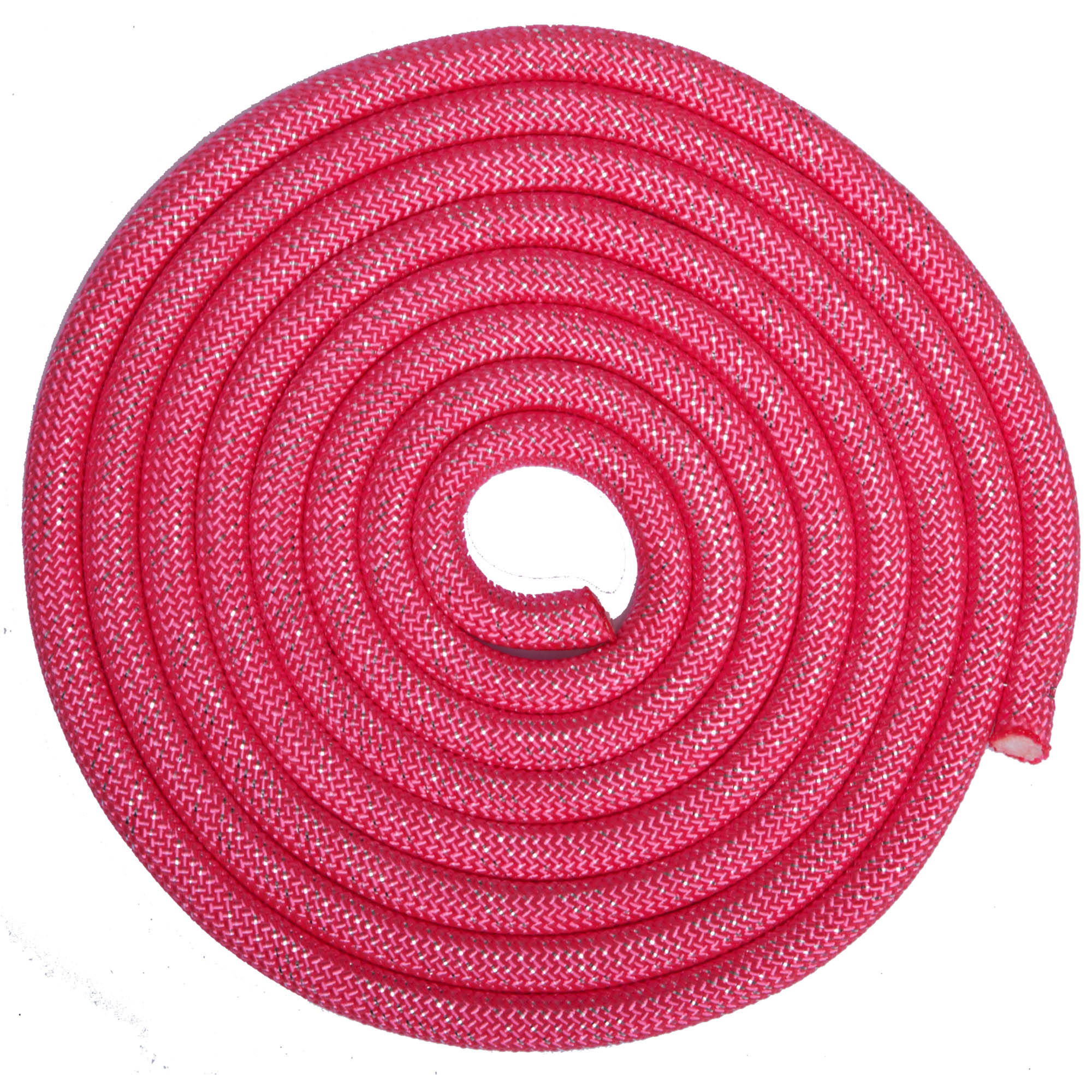 Скакалка для художественной гимнастики утяжеленная с люрексом PS l-3м C-0371 Розовый