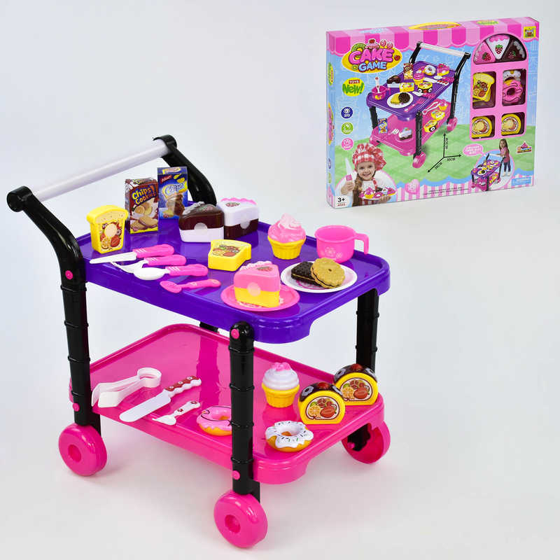 Игровой набор Столик со сладостями на липучках 38 элементов Розовый (2-36778-90-69472)