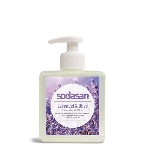 Жидкое органическое мыло Sodasan Lavender-Olive успокаивающее с лавандовым и оливковым маслами 300 мл