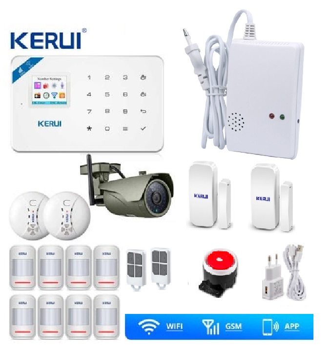 Сигнализация Kerui W18 Double Alarm + WI-FI IP камера уличная (SSSSDF89FFG)