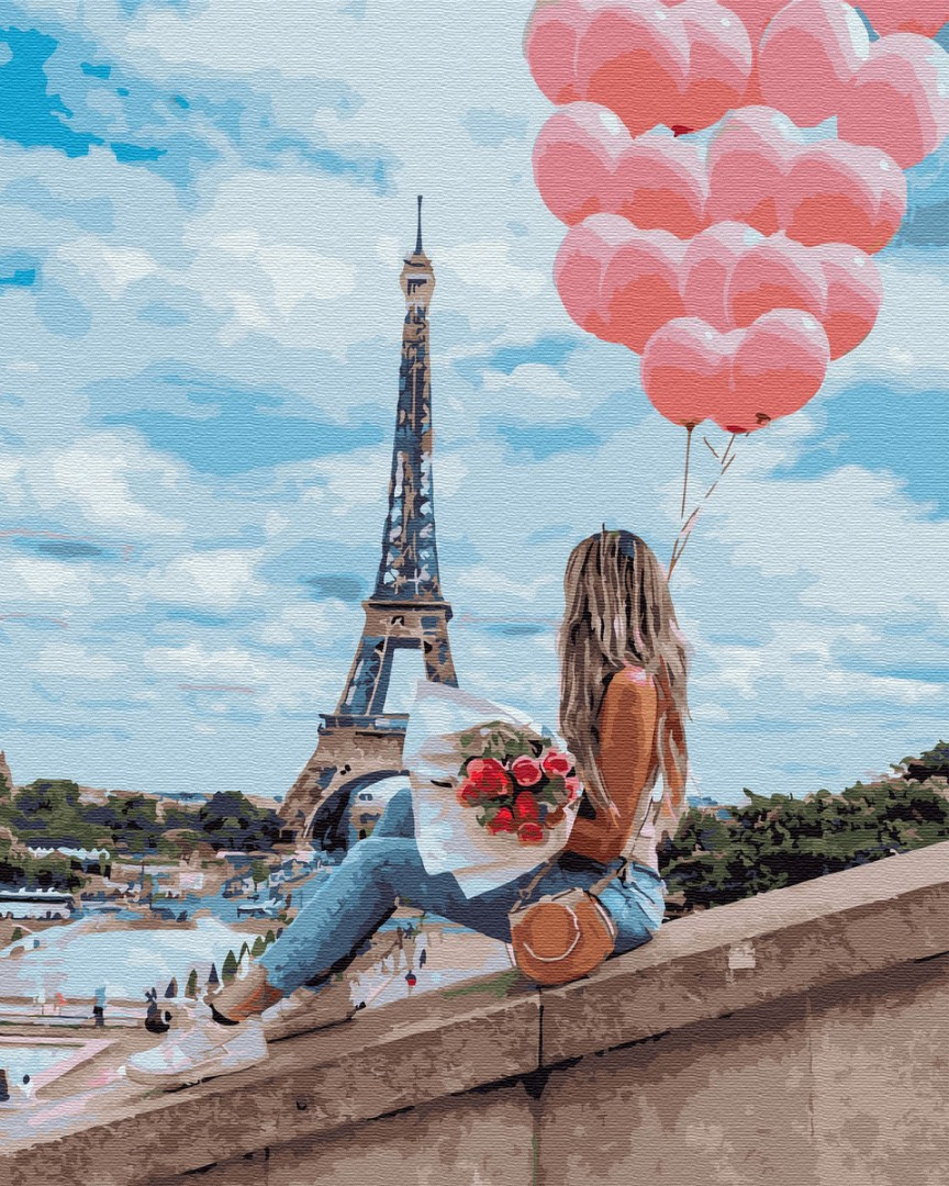Картина за номерами BrushMe "Найкращий день у Парижі" в коробці 40х50см GX32297