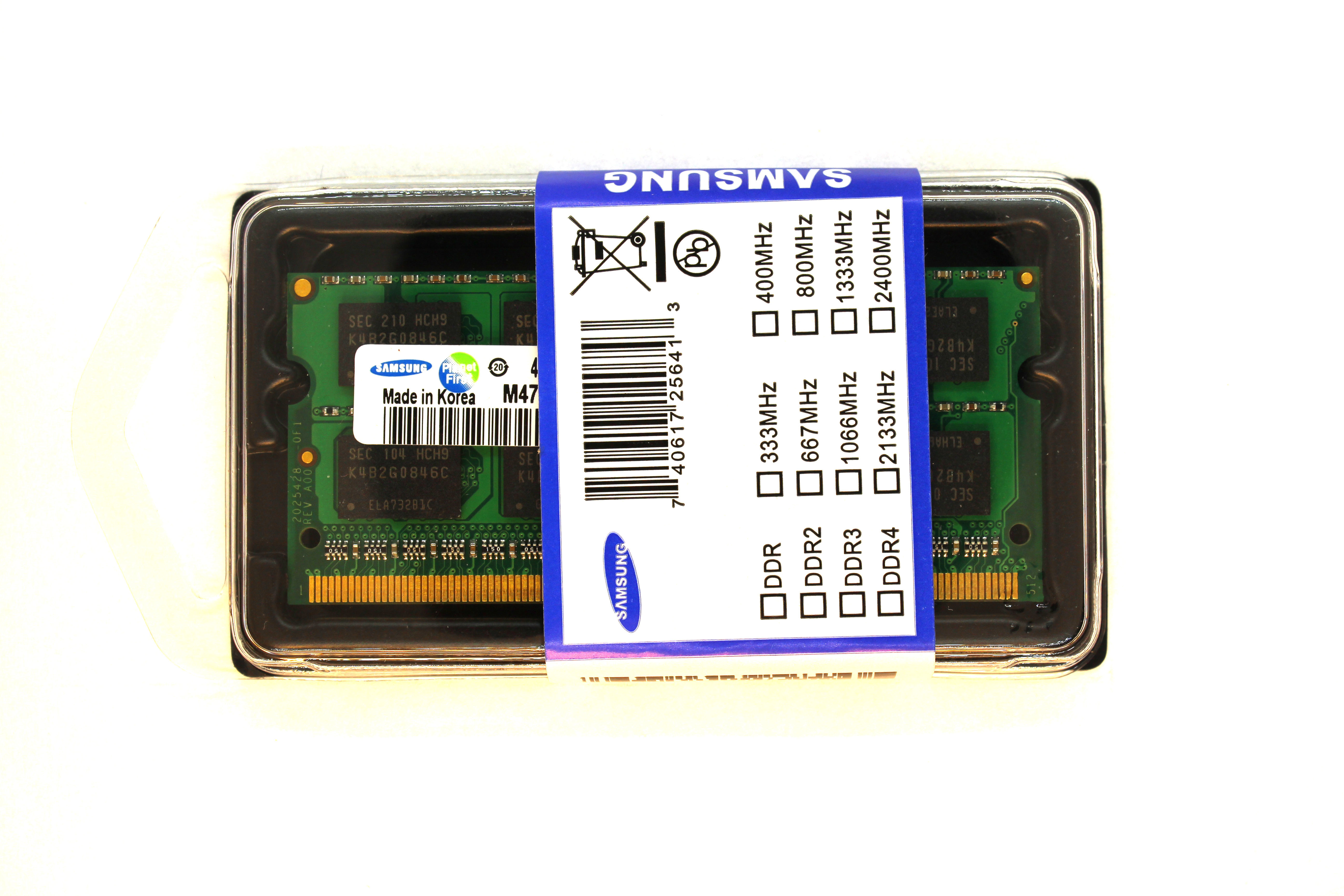 Оперативная память Samsung SODIMM DDR3-1066 4096MB PC3-8500 (M471B5273CH0-CF8)