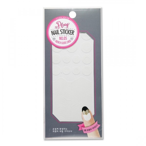 Наклейки для дизайна ногтей Etude House Play Nail Sticker #5 French Guide Liner 1 шт (8806165960522)